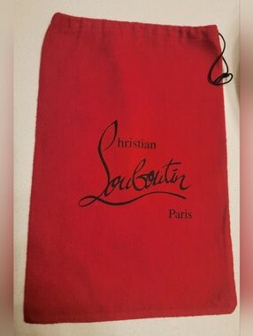Christian Louboutin Red Logo Drawstring Pouch